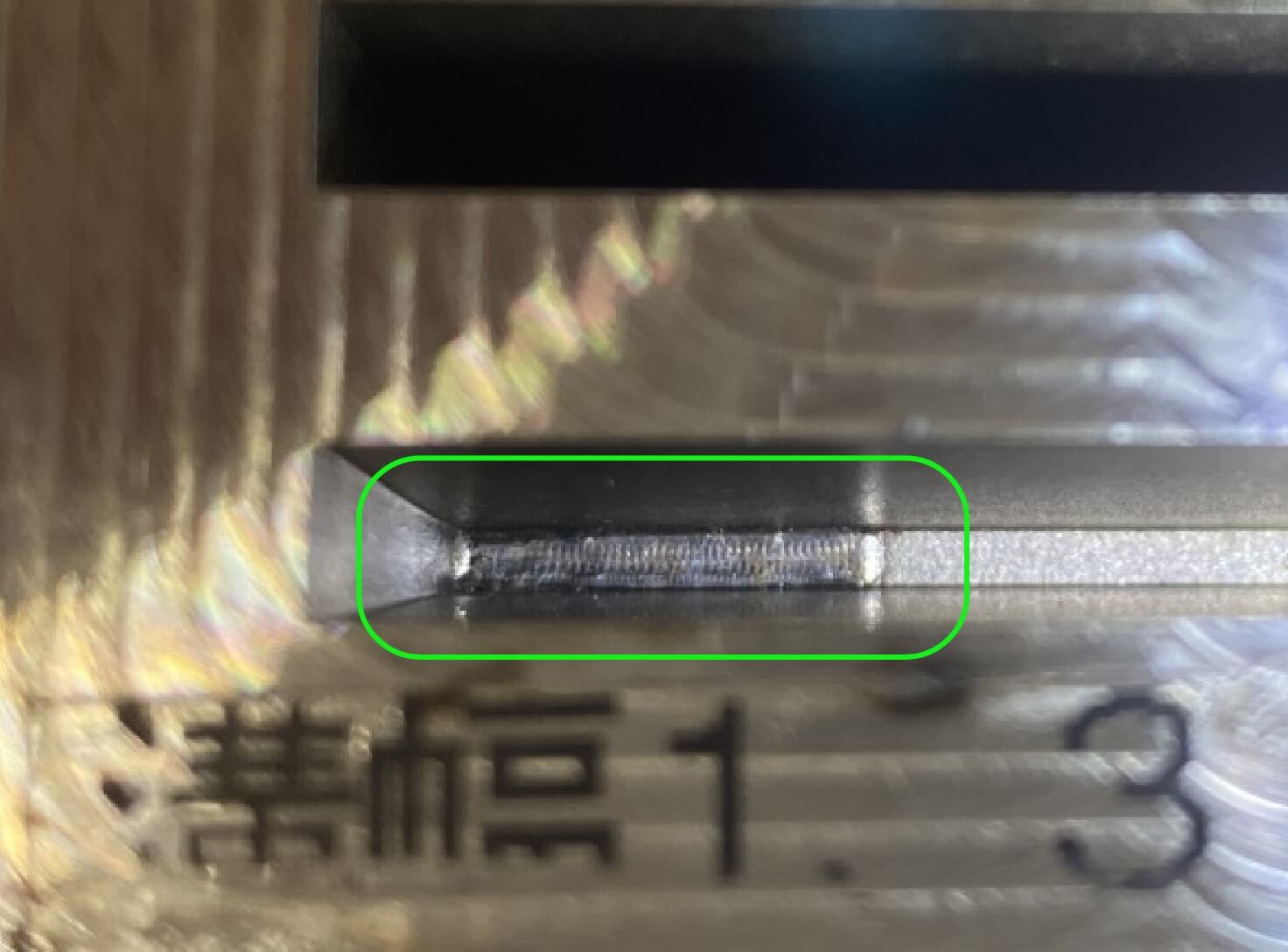 ピン穴（深さ10㎜）近傍形状高20㎜